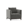 Florence Luxe 1 Seater Fabric Sofa in Ash Grey Velvet Colour