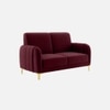 Monly Velvet 2 Seater Sofa Maroon Color