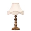 Devansh Off-White Cotton Vintage Lamp With Wood Base (12X12X18)
