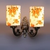 Devansh Metal Electric Wall Light in Antique Gold Colour with Multi Shade Count of 2 Lights