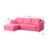 Casella 2 Seater Sectional Sofa with Left Chaise Lounge Sage Green