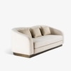 Avarna Stainless Steel Three Seater Sofa in Brown Colour
