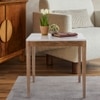 Metalsmith Elegant Side Table – Solid Wood, Walnut Finish (Large)