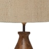 Devansh Beige Jute Table Lamp With  Wood Natural Base (7X13 Inches)-9