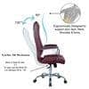 Leanoxa High Back Executive Chair in Maroon Colour