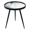 Oceara Solid Wood Side Table in Ocean Blue Finish