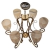 Eliante Chandelier, 6-Light Mild Steel Hanging Ceiling Fixture, Modern Lighting For Living Room Or Dining Room