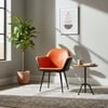 Adiko Leatherette Lounge Chair in Orange Colour