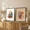 The Castle Decor Boho Abstract Botanical Wall Art Set of 2 Design 10 11x17 Inch