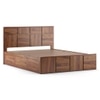 Astoria Solid Wood Queen Size Box Storage Bed In Teak Finish