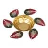 Leaves Urli And Dia Set Of 2 In Red And Gold Colour