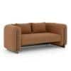 Reno Two Seater Fabric Sofa in Rust Boucle