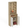 Bluewud Shubh Engineered Wood Prayerut In European Oak & White Finish
