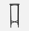 Round Marble Accent Table in Black Colour