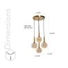 Presidentia Quattro Dual Glass Hanging Cluster Light