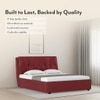 Bornholm Engineered Wood Queen Size Drawer Storage Upholstered Bed In Burgundy Leatherette