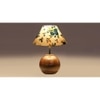 Multicolor cotton with Natural Wood Table Lamp -1