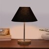 Devansh Black Cotton Table Lamp With  Natural  Wood Base  & Steel Pipe (10X16.25 Inches)-28