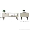 Hexa Engineered Wood Coffee Table With 1 Drawer In Frosty White