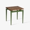 Chalet Teak Wood Side Table in Olive Green Colour