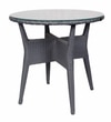 Nowra Wicker Table And Chair Set In Grey Finish