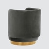 Bateau Solid Wood Lounge Chair in Dark Grey Colour