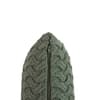 Criss Cross Deep Lichen Green Decorative Cushion Cover 12 x 20 Inches