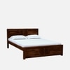 Rimz Solid Wood Queen  Size Upholstered Bed Without Storage (Honey Finish)