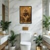 The Castle Decor Funny Lion Sunglasses Toilet Bathroom Wall Art 8x12 Inch