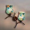 Devansh Metal Electric Wall Light in Gold Colour with Multi Shade Count of 2 Lights