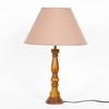 Hatton hand crafted Solid wood honey finish table lamp With Beige Shade