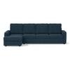 Apollo Compact Sofa (Colour : Indigo Blue, Cushion : Hard, Back Type : High Back, Seating Capacity : Left Aligned 3 Seater + Left Aligned Chaise)