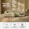 Sophisticated Wood Right Aligned 2-Seater With Upholstery Non Storage Sofa In Grey Colour