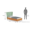 Doodle Engineered Wood Bed in Orange Colour