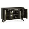 Taarkashi Solid Wood Bar Cabinet in American Walnut Finish