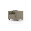 Windsor Premium 1 Seater Fabric Sofa in Mist Brown Colour