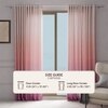 Stoa Paris Sheer Ombre Printed Long Door Curtain, Aesthetic Curtain with  Light Filtering Balcony,  Set of 1 Parda, Crimson Hour - Pink