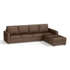 Apollo Compact Sofa (Colour : Mocha, Cushion : Soft, Back Type : Regular, Seating Capacity : Right Aligned 3 Seater + Right Aligned Chaise + Ottoman)