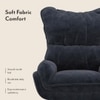 Marson Lounger Chair with Ottoman in Indigo Blue