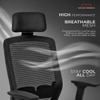 Kepler Brooks Eterna High Back Premium Office Chair in Black Colour