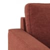 Apollo High Back 1 Seater Fabric Sofa in Dark Coral Colour