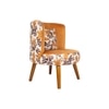Easy Chair with Cushion in Golden Color