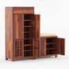 Parker Shoe Rack Of 40 Pairs In Honey Oak Color