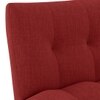 Palermo 3 Seater Click Clack Sofa cum Bed In Salsa Red Colour