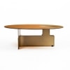 Bonita Glass Coffee Table In Brass  Finish