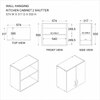2 Doors Modular Wall Mounted Kitchen Cabinet With Adjustable Shelf In Highland Pine Finish