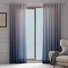 Stoa Paris Sheer Ombre Printed Door Curtain, Aesthetic Curtain with  Light Filtering Balcony,  Set of 1 Parda, Evening Glow - Navy
