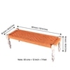 Hamilton Sheesham Wood Vintage 3+1+1 Seater Maachi Bench Set With 2 Stools In Orange Rope Canning