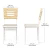 Holven 4 Seater Rectangular Dining Table Set with Chair European oak & white