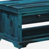 Sheesham Wood Coffee Table In Scratch Resistant Ocean Blue Finish